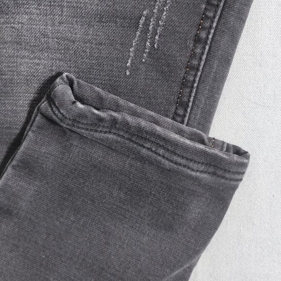 Candy Jeans classic trend men's size 31 grey factory distressed ankle crop slim - Picture 11 of 15